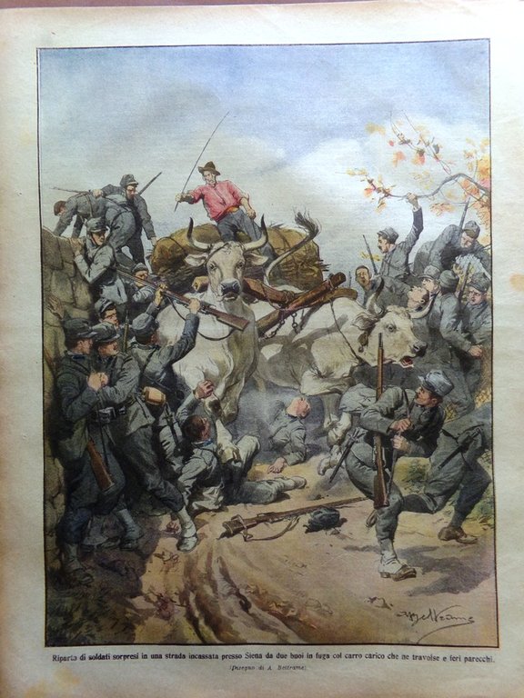 La Domenica del Corriere 3 Novembre 1912 Guerra dei Cinque …