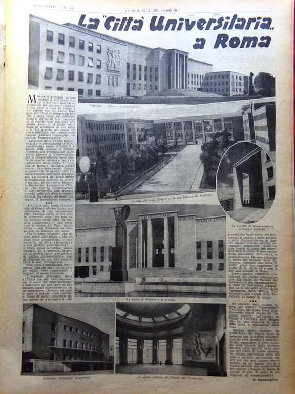 La Domenica del Corriere 3 Novembre 1935 Università Camionale Keaton …