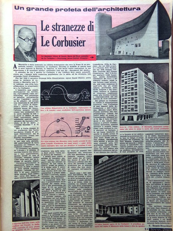 La Domenica del Corriere 3 Novembre 1957 Christian Dior Bovet …