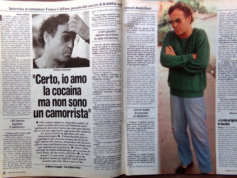 La Domenica del Corriere 3 Novembre 1984 Borromeo Califano Pavarotti …