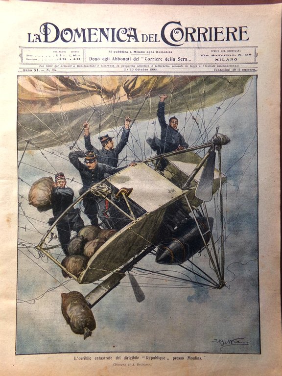 La Domenica del Corriere 3 Ottobre 1909 Catastrofe del Republique … | Immagine Gallery 1