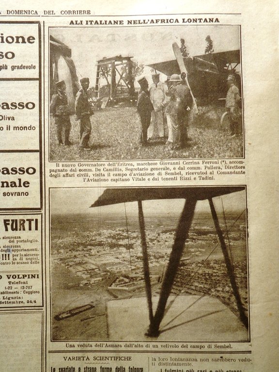 La Domenica del Corriere 3 Ottobre 1920 Asmara Millerand Raniero …