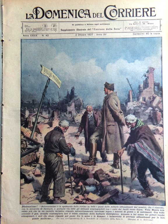 La Domenica del Corriere 3 Ottobre 1937 Germania di Hitler …