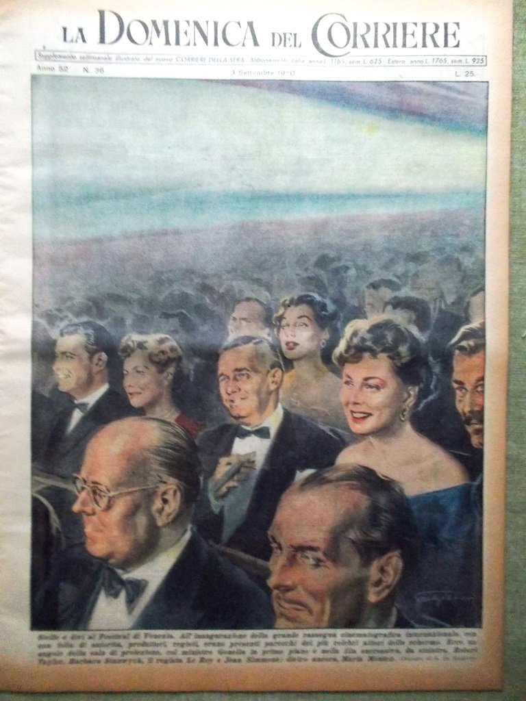 La Domenica del Corriere 3 Settembre 1950 Melato Paget Papa …