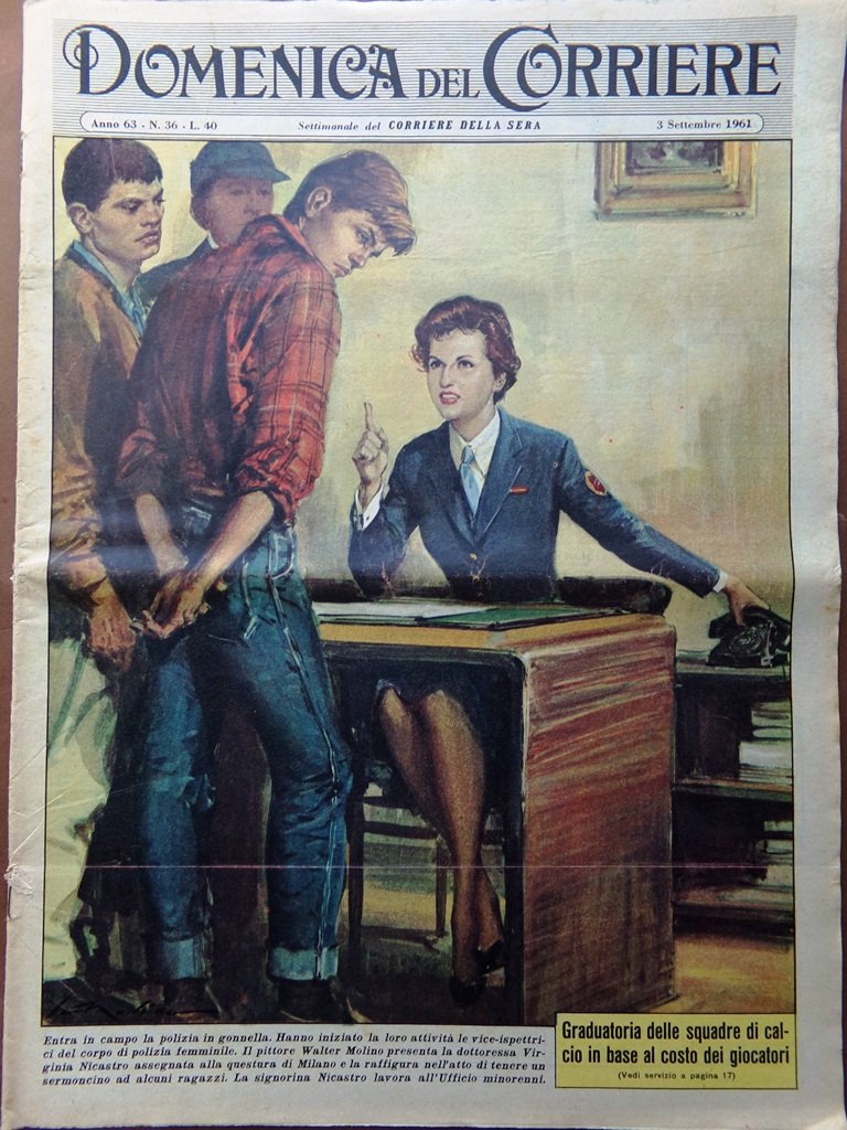 La Domenica del Corriere 3 Settembre 1961 Goya Bingo Diga …
