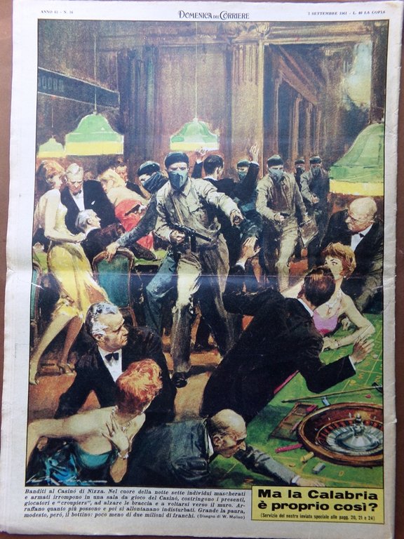 La Domenica del Corriere 3 Settembre 1961 Goya Bingo Diga …