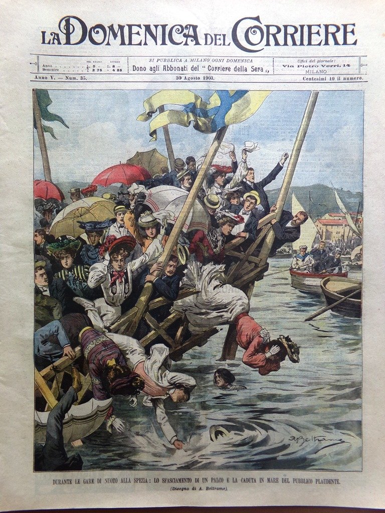 La Domenica del Corriere 30 Agosto 1903 Spezia Lord Salisbury …