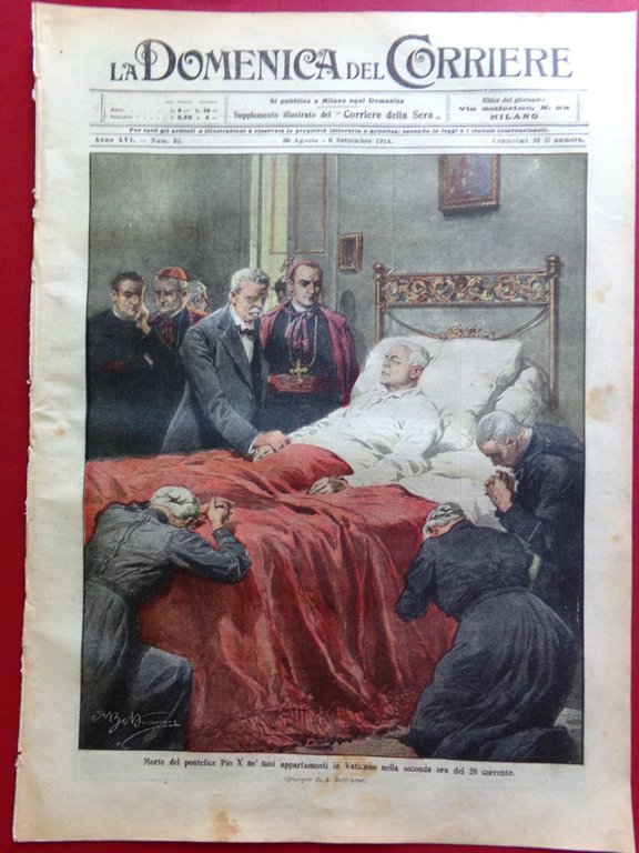 La Domenica del Corriere 30 Agosto 1914 WW1 Morte di …