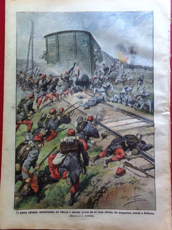 La Domenica del Corriere 30 Agosto 1914 WW1 Morte di …