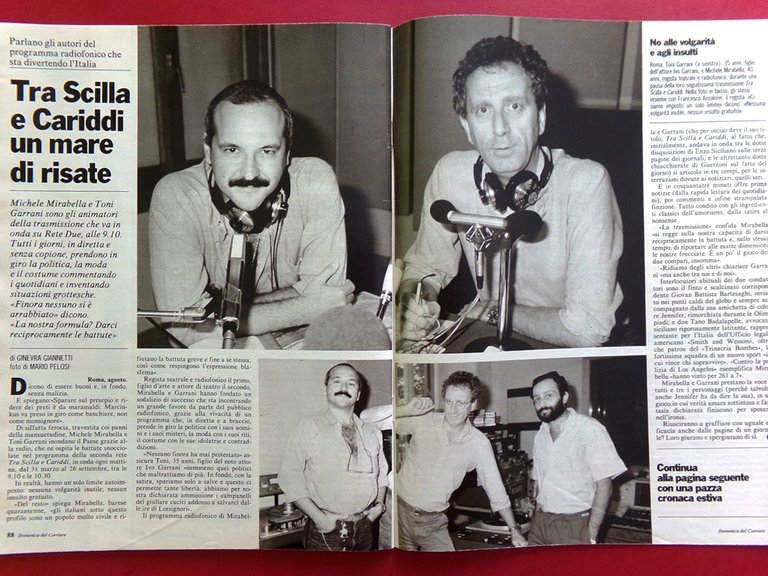 La Domenica del Corriere 30 Agosto 1986 Milo Fellini Scilla …