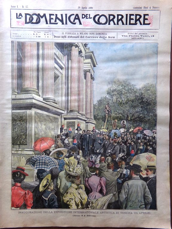 La Domenica del Corriere 30 Aprile 1899 Musica Animali Savoia … | Immagine Gallery 1