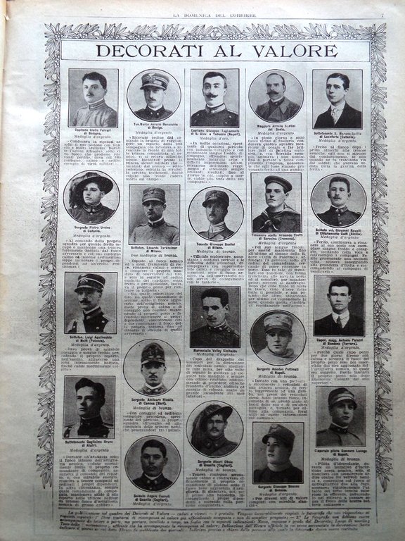 La Domenica del Corriere 30 Aprile 1916 WW1 Sagrado Zeppelin …