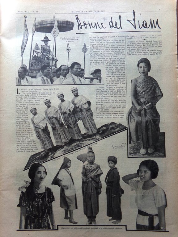 La Domenica del Corriere 30 Aprile 1933 Natale Roma Siam … | Immagine Gallery 2