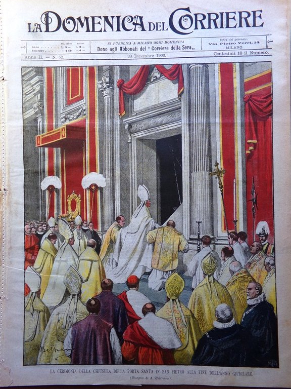 La Domenica del Corriere 30 Dicembre 1900 Cimarosa Sienkiewicz Butti …