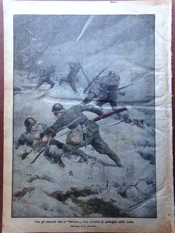La Domenica del Corriere 30 Dicembre 1917 WW1 Ederle Trua …