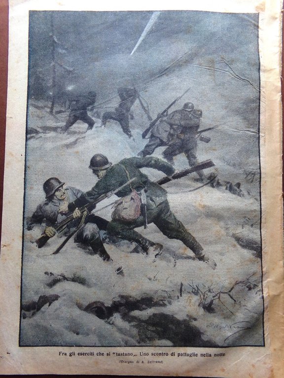 La Domenica del Corriere 30 Dicembre 1917 WW1 Ederle Trua …