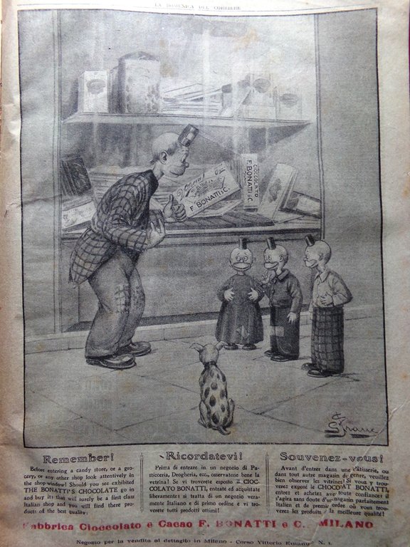 La Domenica del Corriere 30 Dicembre 1917 WW1 Ederle Trua …