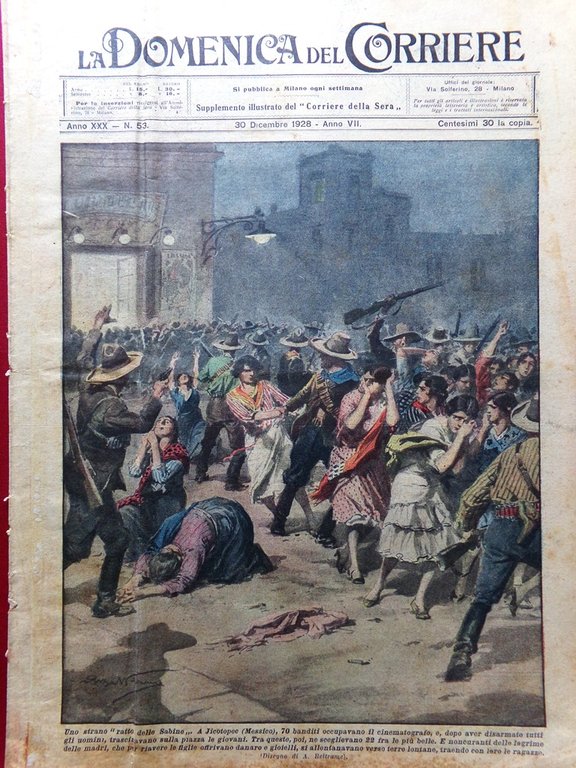 La Domenica del Corriere 30 Dicembre 1928 Fantasma South Mimms … | Immagine Gallery 3