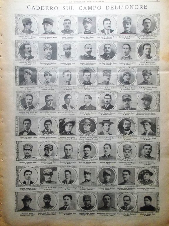 La Domenica del Corriere 30 Gennaio 1916 WW1 Pontida Loppio …