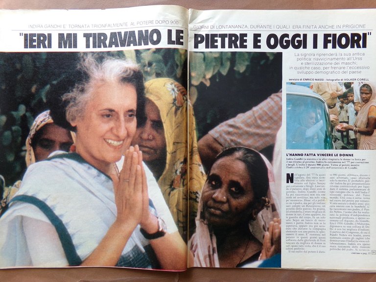 La Domenica del Corriere 30 Gennaio 1980 Scirea Indira Gandhi …