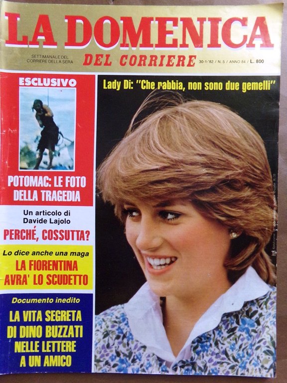 La Domenica del Corriere 30 Gennaio 1982 Potomac Lady Diana … | Immagine Gallery 1
