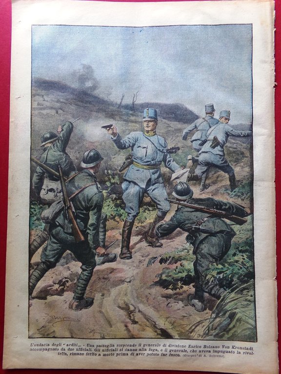La Domenica del Corriere 30 Giugno 1918 WW1 Baracca Bafile …