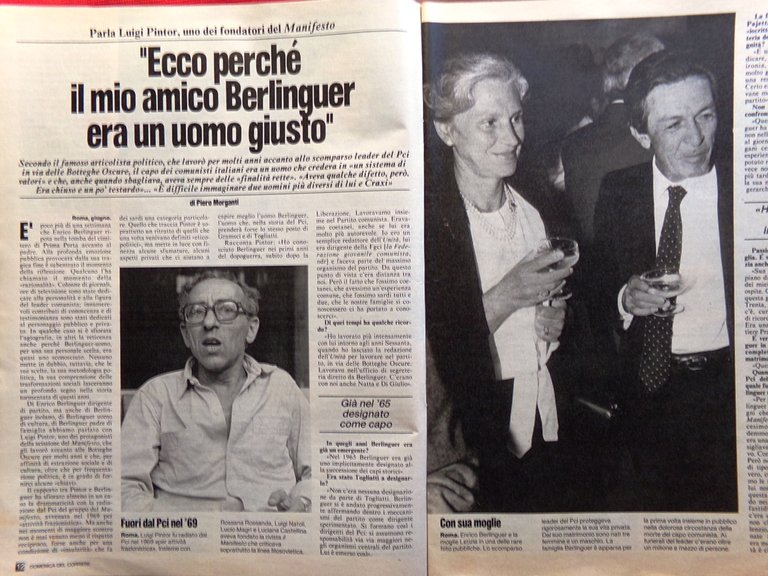La Domenica del Corriere 30 Giugno 1984 Chiari Modugno Berlinguer …