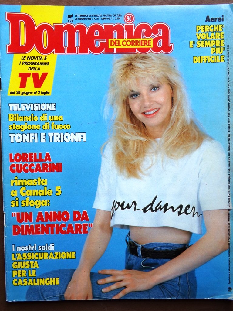 La Domenica del Corriere 30 Giugno 1988 Bagaglino Dalla Morandi …