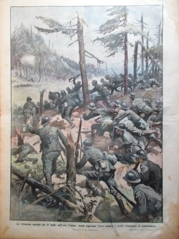 La Domenica del Corriere 30 Luglio 1916 WW1 Martirio di …