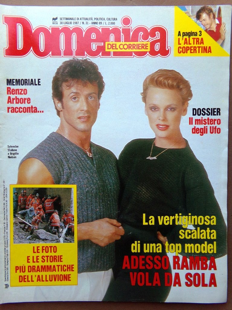 La Domenica del Corriere 30 Luglio 1987 Alieni Stallone Alluvione …