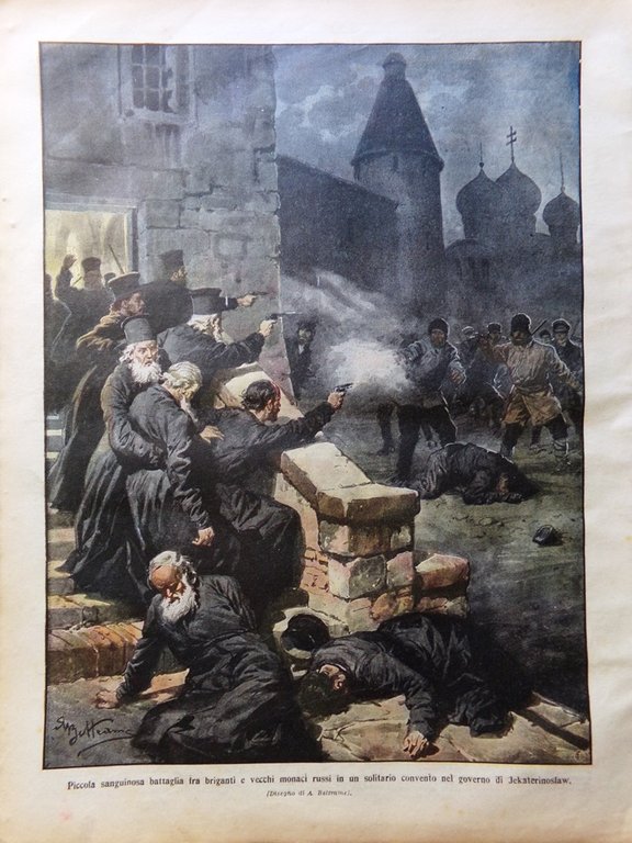 La Domenica del Corriere 30 Maggio 1909 Giro d'Italia Corte …