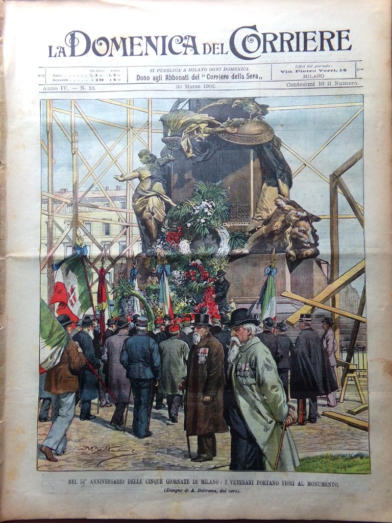La Domenica del Corriere 30 Marzo 1902 Pasqua Napoli Stron … | Immagine principale