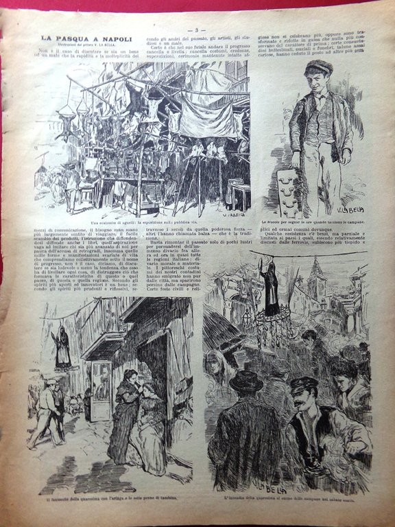 La Domenica del Corriere 30 Marzo 1902 Pasqua Napoli Stron … | Immagine Gallery 4