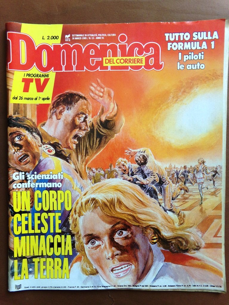 La Domenica del Corriere 30 Marzo 1989 Formula Uno Clelia …