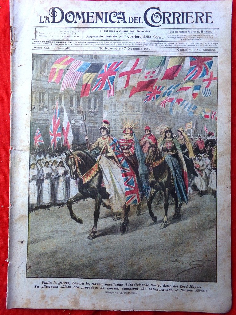 La Domenica del Corriere 30 Novembre 1919 Serravalle Caduti Inghilterra …