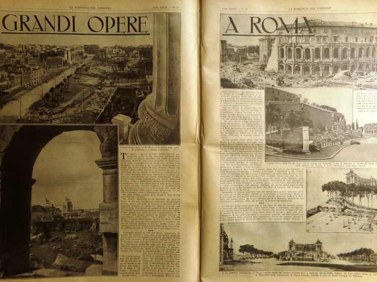 La Domenica del Corriere 30 Ottobre 1932 Duce Decennale Opere …