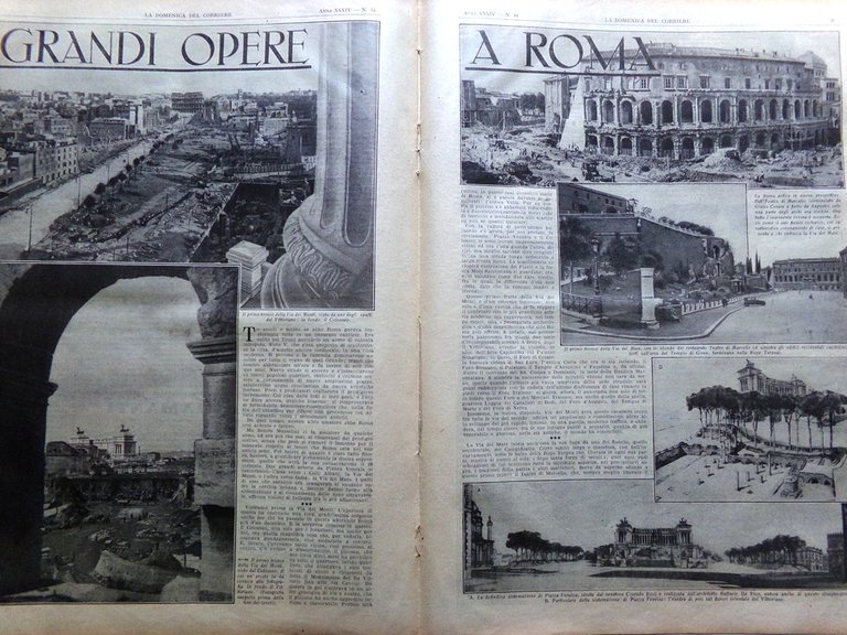 La Domenica del Corriere 30 Ottobre 1932 Duce Decennale Opere …