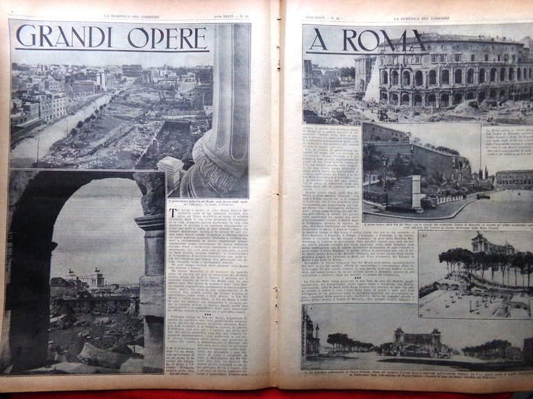 La Domenica del Corriere 30 Ottobre 1932 Duce Decennale Opere …