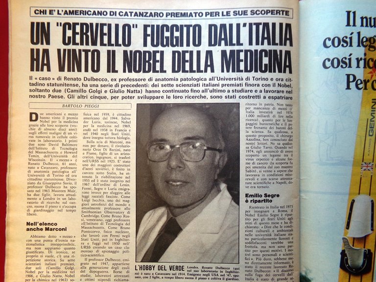 La Domenica del Corriere 30 Ottobre 1975 D'Annunzio Moser Indios …