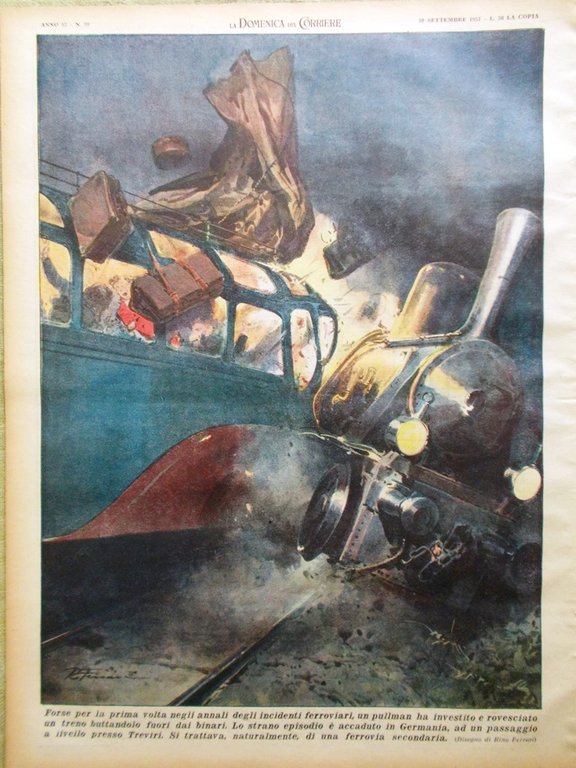 La Domenica del Corriere 30 Settembre 1951 Tone Neal Ponte …