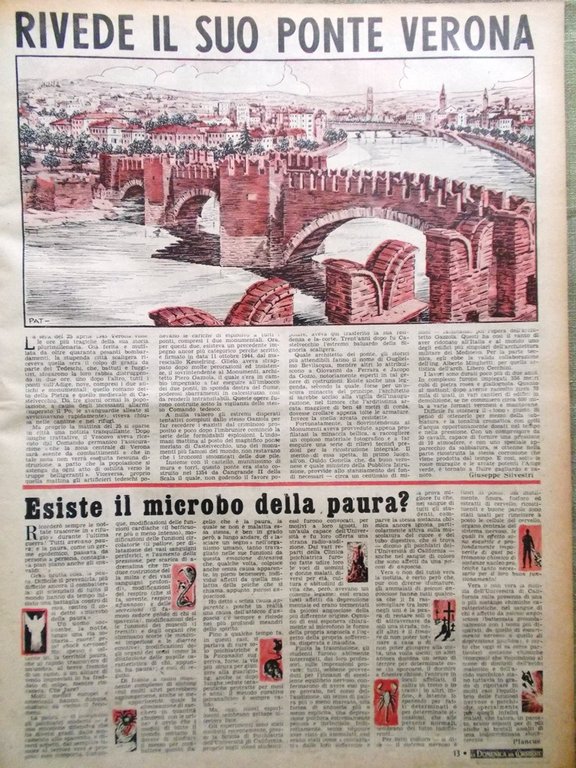 La Domenica del Corriere 30 Settembre 1951 Tone Neal Ponte …