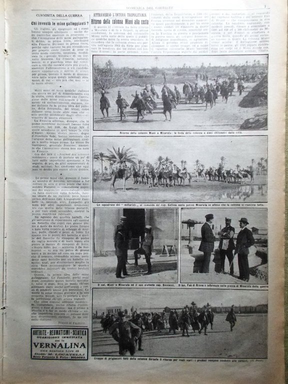 La Domenica del Corriere 31 Gennaio 1915 WW1 Terremoto Marsica …