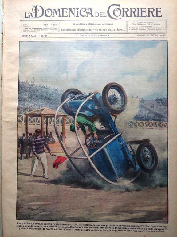 La Domenica del Corriere 31 Gennaio 1932 Portiere di Calcio … | Immagine Gallery 1