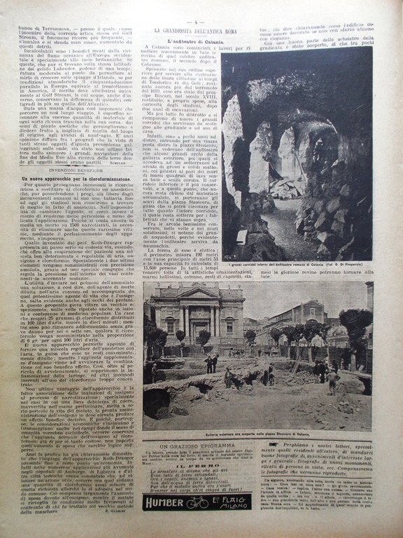 La Domenica del Corriere 31 Luglio 1904 Anfiteatro Catania Reclame …