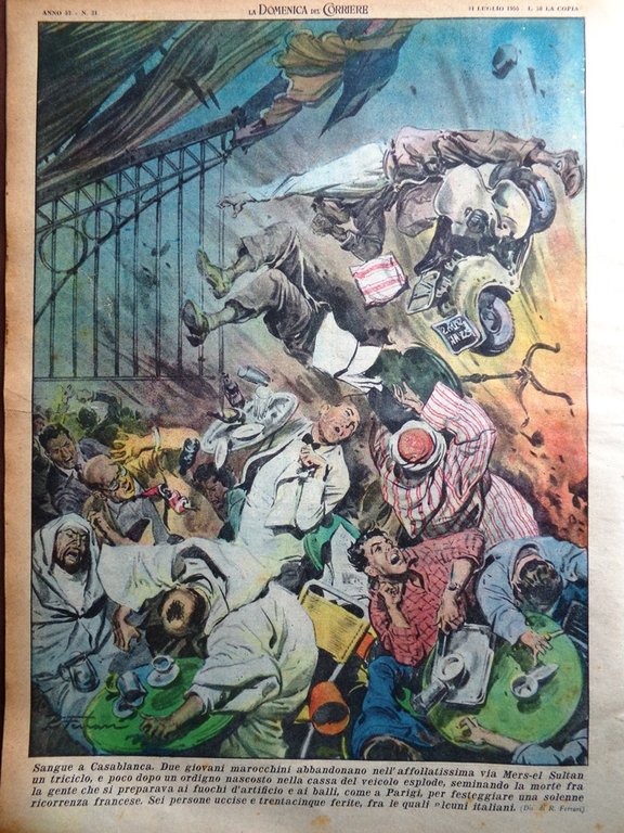 La Domenica del Corriere 31 Luglio 1955 Clark Gable Moretti …