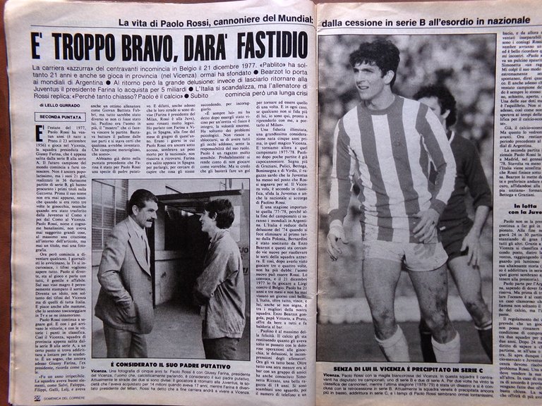 La Domenica del Corriere 31 Luglio 1982 Loren Paolo Rossi …