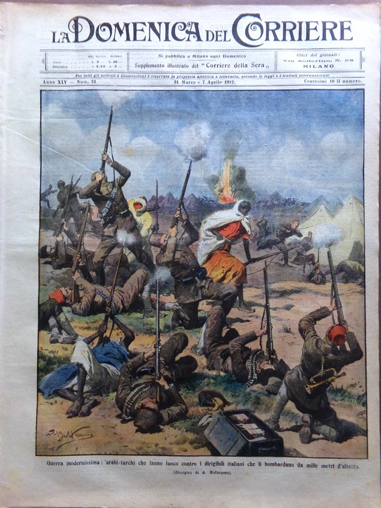 La Domenica del Corriere 31 Marzo 1912 San Giorgio Marsala …