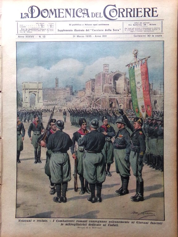 La Domenica del Corriere 31 Marzo 1935 Africa Orientale Campbell … | Immagine Gallery 1