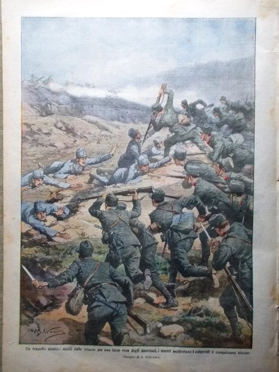 La Domenica del Corriere 31 Ottobre 1915 WW1 Mrzli Pompilj …