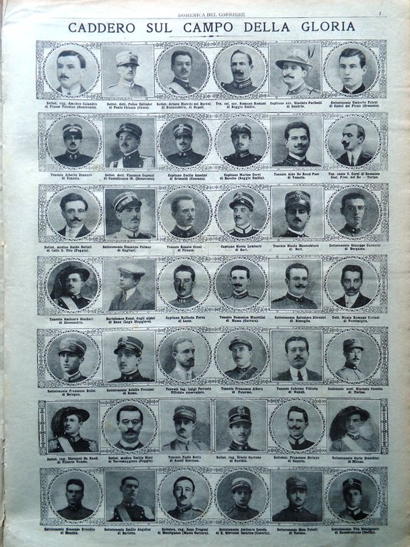 La Domenica del Corriere 31 Ottobre 1915 WW1 Mrzli Pompilj …